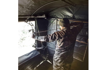 Image of Rivers Edge Treestands Landmark 6 x 6 Permanent Blind, Gray, LM601