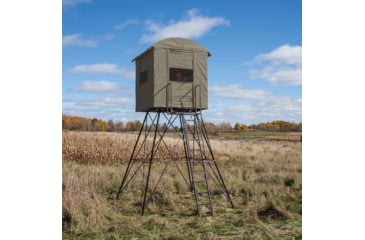 Image of Rivers Edge Treestands Landmark 6 x 6 Permanent Blind, Gray, LM601
