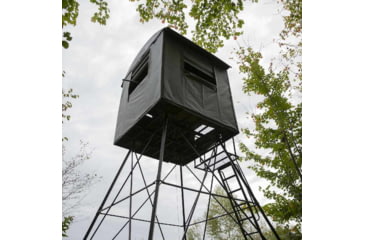 Image of Rivers Edge Treestands Landmark 6 x 6 Permanent Blind, Gray, LM601