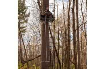 Image of Rivers Edge Treestands Lockdown 21ft 2-Man Treestand, Rivers Edge Grey, LD202E