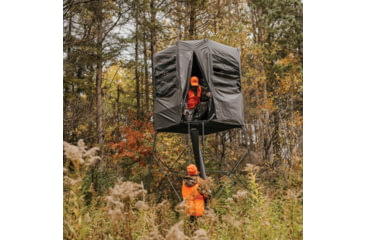 Image of Rivers Edge Treestands Shooting Platform Blind Enclosure, Gray, 2-Person, RE402B