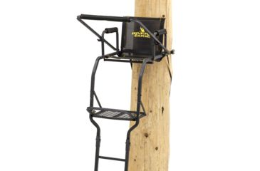 Image of Rivers Edge Treestands XT Deluxe 1-Man Ladder Stand, Black, Medium RE661