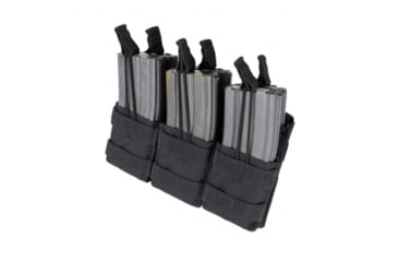 Image of RMA Armament Condor Triple Stacker Open-Top M4 Mag Pouch MA44 - Black, Condor MA44-002
