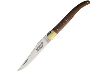 Image of Robert David Laguiole Folder Wenge Wood Folding Knife,3.75in,12C27 Steel,Standard Edge,Satin,Brown,Wenge Wood Handle RDL0212WEN