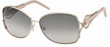 Image of Roberto Cavalli RC595S Sunglasses - Shiny Rose Gold Frame Color, Gradient Smoke Lens Color