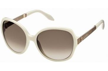 Image of Roberto Cavalli RC649S Sunglasses - Ivory Frame Color, Gradient Brown Lens Color
