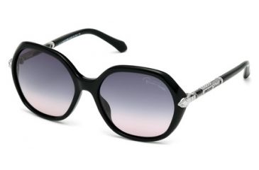 Image of Roberto Cavalli RC980S Sunglasses - Shiny Black Frame Color, Gradient Smoke Lens Color