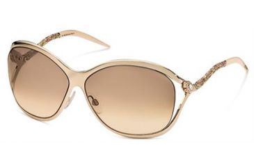 Image of Roberto Cavalli Pirite Sunglasses Rose Gold Frame, Gradient Brown Lenses 30G