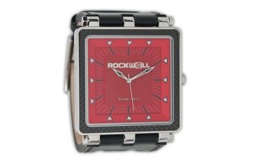 Image of Rockwell Time CF Black Leather Case/Red Dial Mens Watch CF104