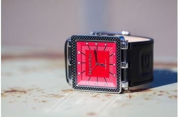 Image of Rockwell Time CF Black Leather Case/Red Dial Mens Watch CF104