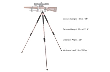 Image of RokStad BBS V Mount Tripod Camo Gun Rest, Camouflage Color, RSGR-08