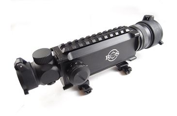 Image of ROS Optics Eagle Eye 1/3.5x14 Bi-Focal Rifle Scope with Illuminated Reticle, Picatinny Mount, Black, GSEE13514