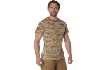 Image of Rothco 100% Cotton Camo T-Shirt - Mens, Desert Digital Camo, Small, 60565-DesertDigitalCamo-S