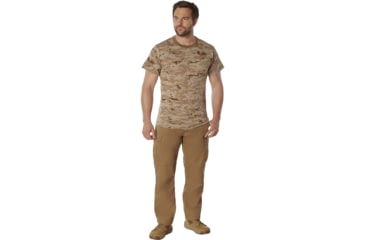 Image of Rothco 100% Cotton Camo T-Shirt - Mens, Desert Digital Camo, Small, 60565-DesertDigitalCamo-S