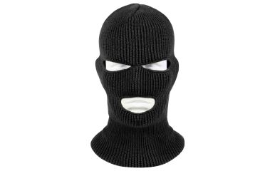 Image of Rothco 3 Hole Face Mask, Black, 5504-Black