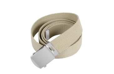 Image of Rothco 54 Inch Military Web Belts, Chrome, Khaki, 4170-Chrome-Khaki