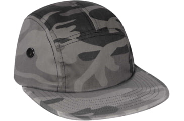 Image of Rothco 5 Panel Military Street Cap, Black Camo, One Size, 95001-BlackCamo