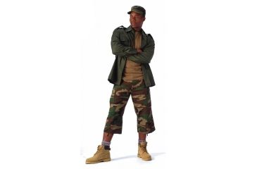 Image of Rothco 6-Pocket BDU 3/4 Pants, Woodland Camo, Small, 8361-WoodlandCamo-S