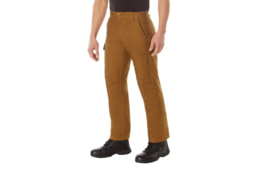 Image of Rothco Active Flex Canvas Work Pants - Men's, Work Brown, 28 Waist/30 Inseam, 62083-WorkBrown-28Wx30L