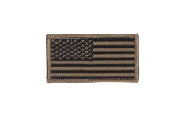 Image of Rothco American Flag Patch - Hook Back, Black-Khaki, Bulk Packaging, 17782-BlackKhaki-Normal-BulkPackaging