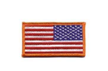 Image of Rothco American Flag Patch - Hook Back, Red White Blue with Yellow Border, Bulk Packaging, 17778-RedWhiteBluewithYellowBorder-Reverse-BulkPackaging