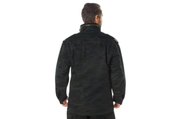 Image of Rothco Camo M-65 Field Jacket, XL, Midnight Black Camo, 12072-MidnightBlackCamo-XL