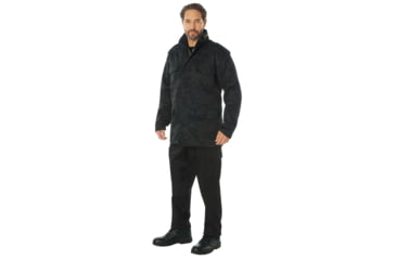 Image of Rothco Camo M-65 Field Jacket, XL, Midnight Black Camo, 12072-MidnightBlackCamo-XL