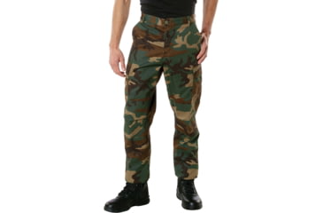 Image of Rothco Camo Tactical BDU Pants - Mens, Woodland Camo, Small Long, 7942-WoodlandCamo-S-Long