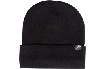 Image of Rothco Deluxe Fine Knit Fleece-Lined Watch Cap - Mens, Black, One Size, 57870-Black