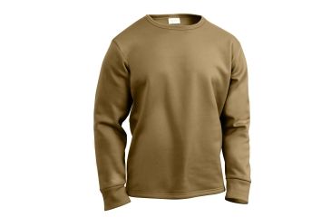 Image of Rothco ECWCS Poly Crew Neck Top, AR 670-1 Coyote Brown, M, 3851-AR670-1CoyoteBrown-M