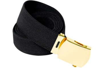 Image of Rothco Elastic Stretch Web Belt, Black/Gold, 54in, 11471-Gold