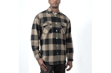 Image of Rothco Extra Heavyweight Buffalo Plaid Flannel Shirt - Mens, Coyote Brown Plaid, Extra Large, 47380-CoyoteBrownPlaid-XL