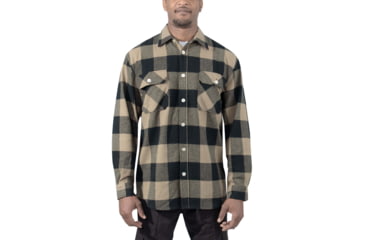 Image of Rothco Extra Heavyweight Buffalo Plaid Flannel Shirt - Mens, Coyote Brown Plaid, Extra Large, 47380-CoyoteBrownPlaid-XL