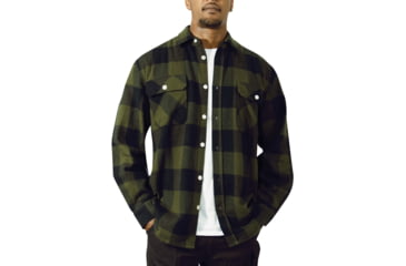 Image of Rothco Extra Heavyweight Buffalo Plaid Flannel Shirt - Mens, Olive Drab Plaid, Extra Large, 47385-OliveDrabPlaid-XL