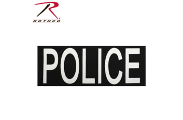Image of Rothco Polyester Hook Back Police Patch, Large, Black, 2784-L