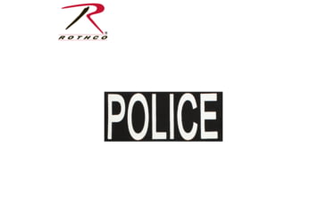 Image of Rothco Polyester Hook Back Police Patch, Small, Black, 2785-S