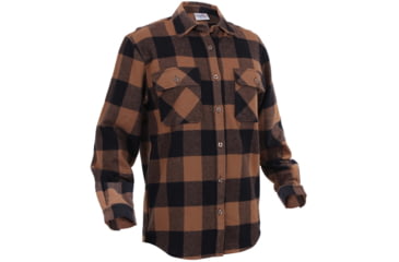 Image of Rothco Extra Heavyweight Buffalo Plaid Flannel Shirts, Brown Plaid, M, 4667-BrownPlaid-M