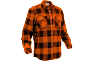 Image of Rothco Extra Heavyweight Buffalo Plaid Flannel Shirts, Orange Plaid, Small, 4672-OrangePlaid-S