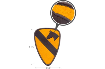Image of Rothco First Cavalry Patch, Olive Drab/Yellow, 1532