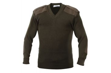 Image of Rothco G.I. Style Acrylic V-Neck Sweater, Olive Drab, M, 6345-OliveDrab-M