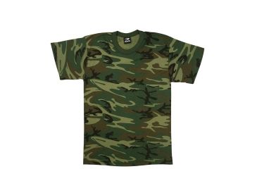 Image of Rothco Heavyweight T-Shirt, Woodland Camo, Small, 9777-WoodlandCamo-S