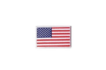 Image of Rothco Iron On / Sew On Embroidered US Flag Patch, Red White Blue with White Border, 2777-RedWhiteBluewithWhiteBorder-Normal