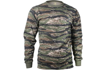 Image of Rothco Long Sleeve Camo T-Shirt, Tiger Stripe Camo, L, 66787-TigerStripeCamo-L