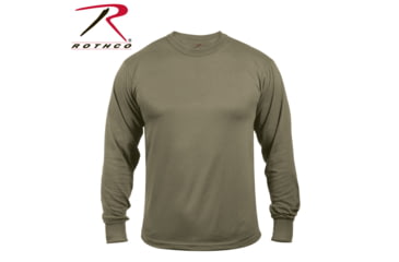 Image of Rothco Moisture Wicking Long Sleeve T-Shirt, AR 670-1 Coyote Brown, L, 3753-AR670-1CoyoteBrown-L