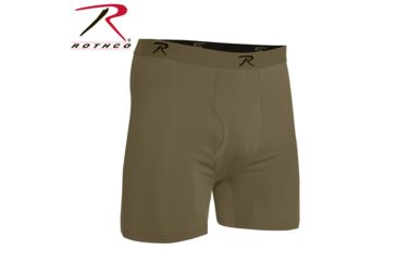 Image of Rothco Moisture Wicking Performance Boxer Shorts - Mens, Antimicrobial, Anti-Odor, AR 670-1 Coyote Brown, Small 3826-S