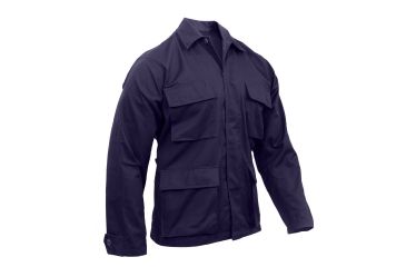 Image of Rothco Poly/Cotton Twill Solid BDU Shirts, Navy Blue, L, 8885-NavyBlue-L