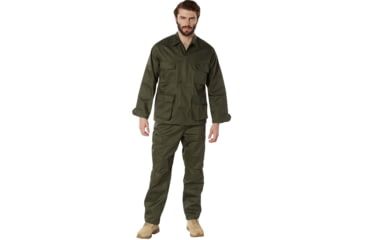 Image of Rothco Poly/Cotton Twill Solid BDU Shirts, Olive Drab, XL, 7837-XL