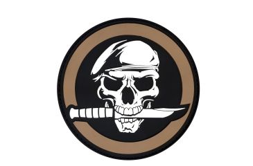Image of Rothco PVC Military Skull &amp; Knife Morale Patch, 72197