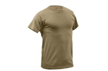 Image of Rothco Quick Dry Moisture Wicking T-shirt, AR 670-1 Coyote Brown, L, 67947-AR670-1CoyoteBrown-L