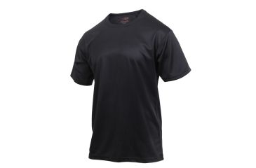 Image of Rothco Quick Dry Moisture Wicking T-shirt, Black, L, 2735-Black-L